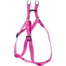 Harnais nylon réglable baudrier coloris unis fuschia largeur 10 mm